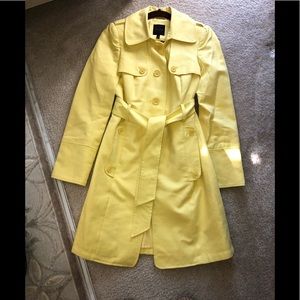 Yellow trench belted  coat jacket Small